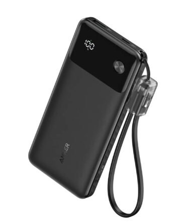 Anker Power Bank Powercore 10000mAh 22.5W Portable Charger with USB-C Lanyard Cable