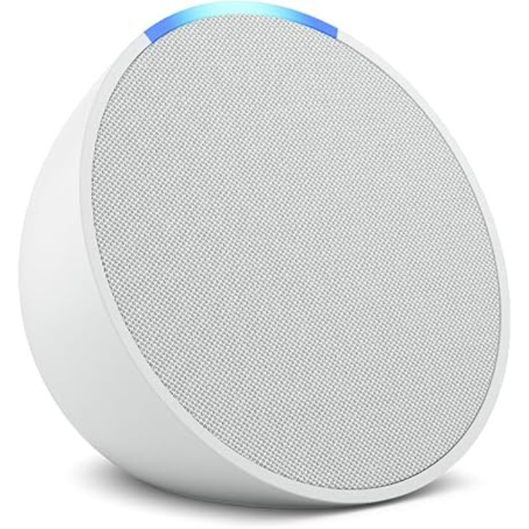 Echo Pop (Newest gen) Full sound compact Wi-Fi and Bluetooth smart speaker with Alexa - Glacier White/Midnight Teal/Lavender Bloom